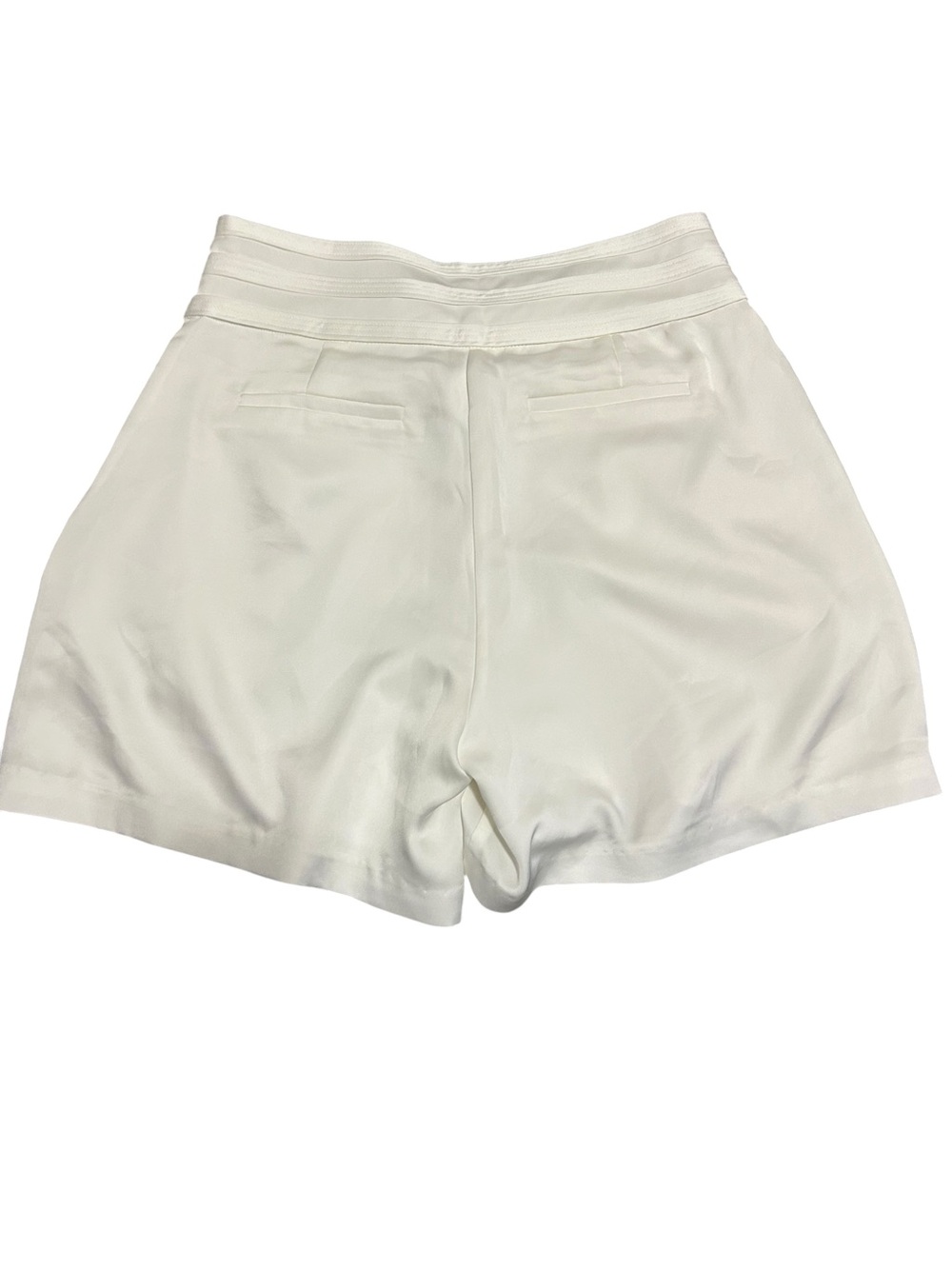 Ramy Brook Joss Pleated Shorts Ivory Size 4 - Picture 3 of 10